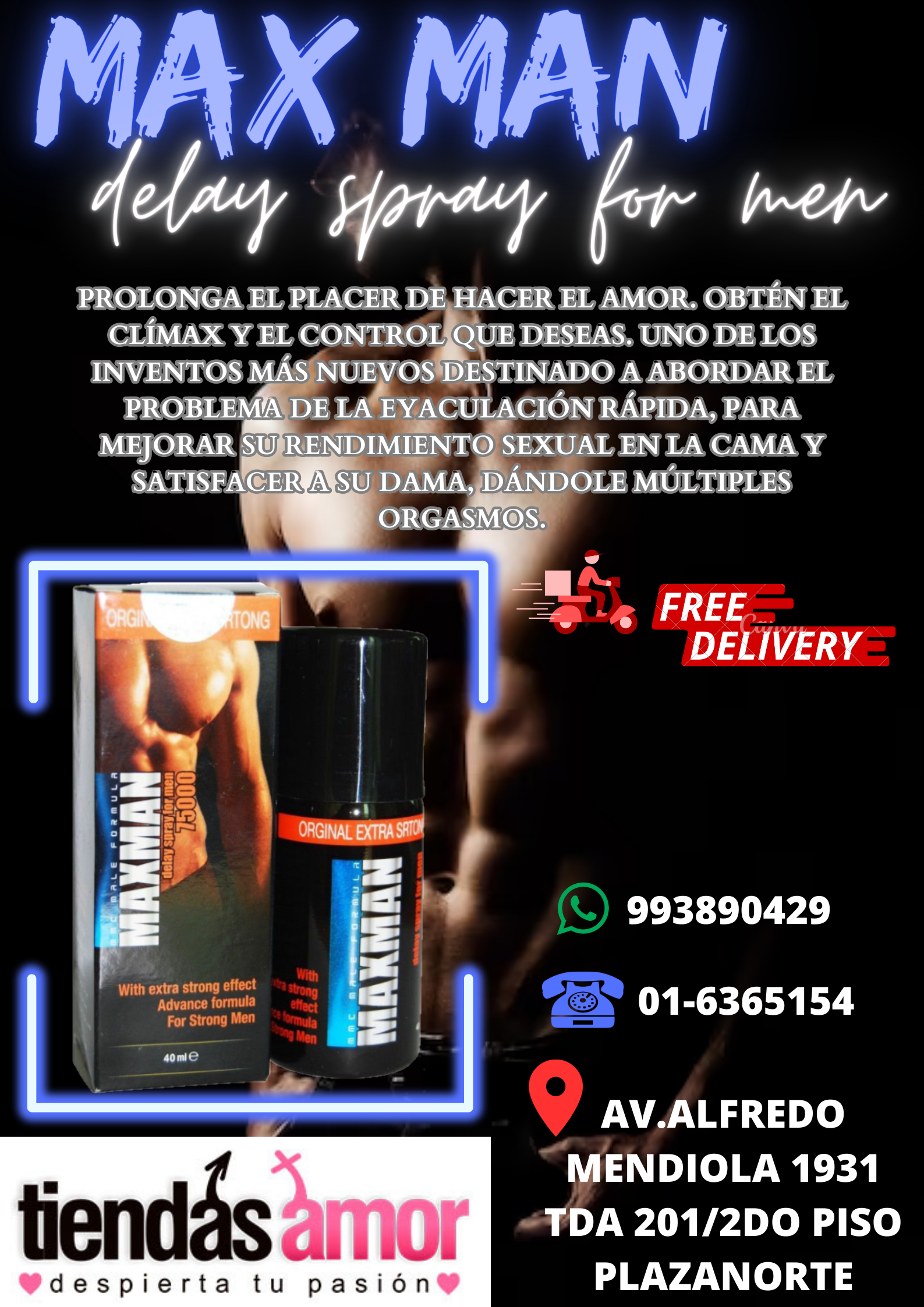 MAX MAN delay spray for men